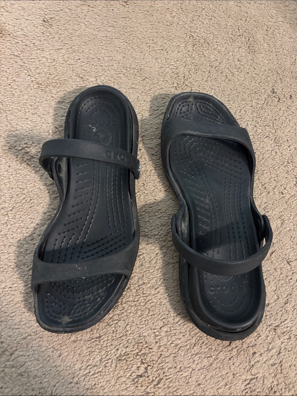 CROCS Men's Black Slip-On Sport Sandals
